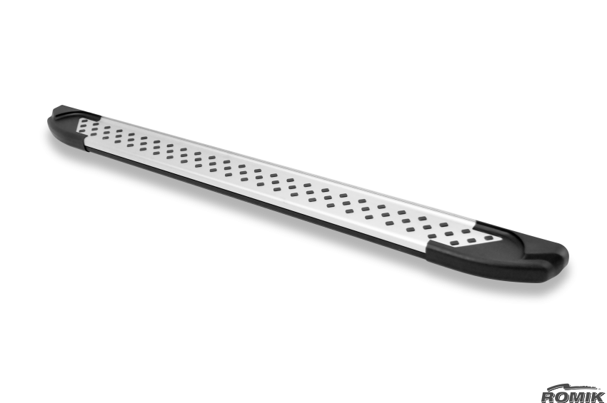 Romik USA Running Board, Ral Series, Polished, Aluminum, Unlighted, 400 Pound Capacity, With Mounting Bracket/ Hardware – 62389418