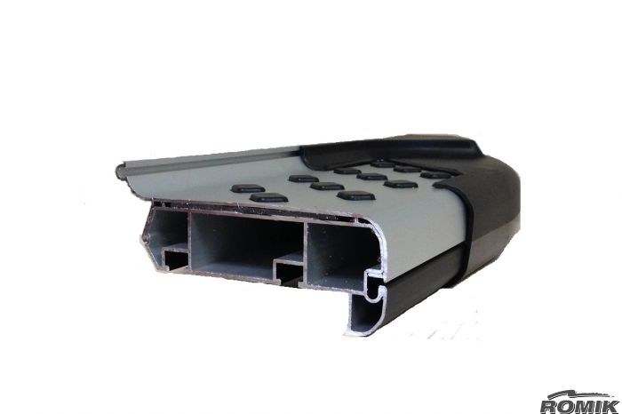 Romik USA Running Board, Ral Series, Silver, Aluminum, With Black End Caps, Unlighted, 400 Pound Capacity – 62804418