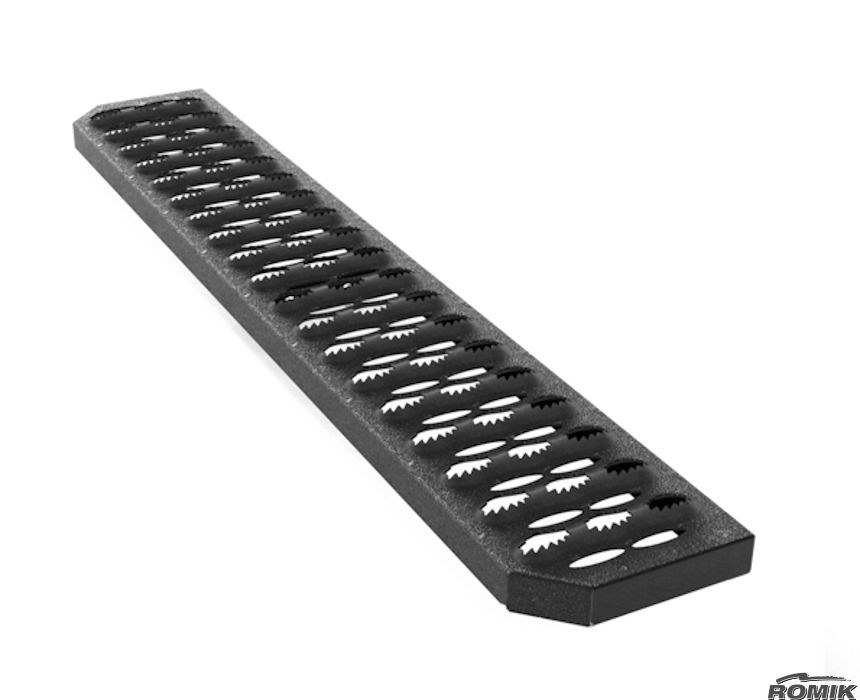 Romik USA Van Access Step, Rpd-XL Series, Mounts Under Bumper, Framework with Non-Slip Tread Surface, 500 Pound Capacity, Anodized, Black – 8114049