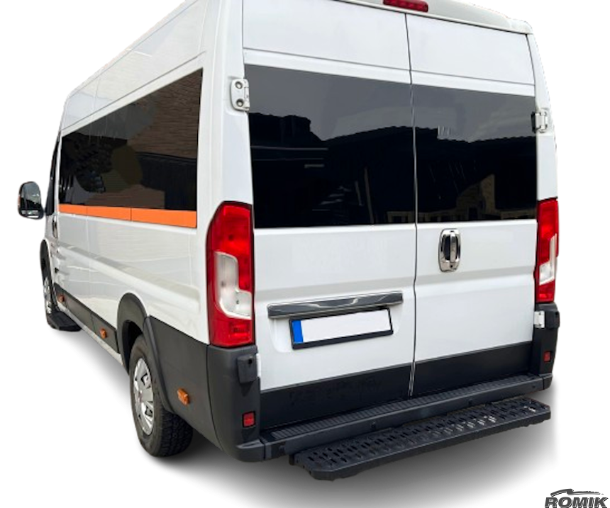 Romik USA Van Access Step, Rpd-XL Series, Mounts Under Bumper, Framework with Non-Slip Tread Surface, 500 Pound Capacity, Anodized, Black – 8114049