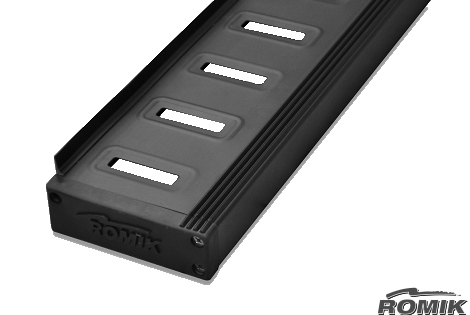 Romik USA Running Board, Rof Series, Anodized, Black, Aluminum, Unlighted, 500 Pound Capacity – 81316419