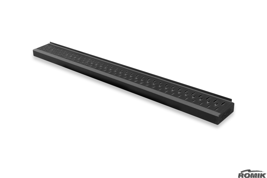 Romik USA Running Board, Rpd-T Series, Anodized, Black, Aluminum, Unlighted, 500 Pound Capacity, With Mounting Bracket/ Hardware – 81823429