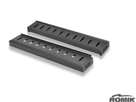 Romik USA Running Board, Rof Series, Anodized, Black, Aluminum, Unlighted, 500 Pound Capacity – 82382319