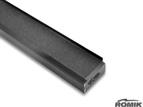 Romik USA Running Board, Rob-T Series, Anodized, Black, Aluminum, Unlighted, 500 Pound Capacity, With Mounting Bracket/ Hardware – 90043419