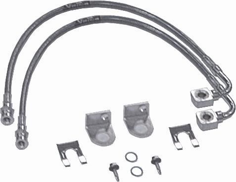 Rubicon Exp Brake Line, Stainless Steel, 20 Inch Length, For 2-1/2 to 4-1/2 Inch Lift, Pair – RE1540
