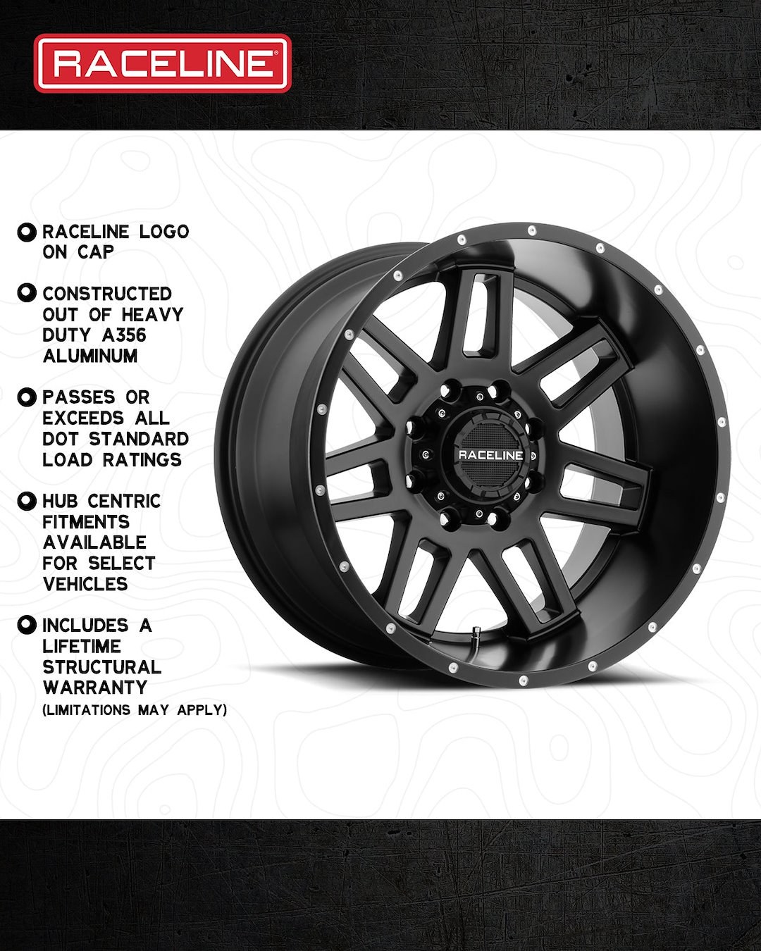 Raceline Wheel, 931B Injector, 16 Inch Diameter X 8 Inch Width – 931B-68096-00