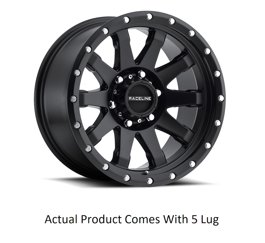Raceline Wheel, 934B Clutch, 16 Inch Diameter X 8 Inch Width, 5 X 114.3 Millimeter/ 5 X 4.50 Inch Bolt Pattern – 934B-68012-06