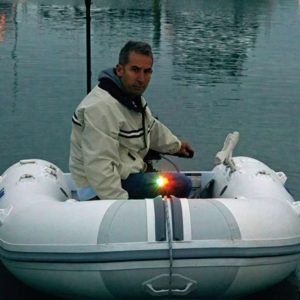 Railblaza Navigation Light, Navipack, White LED Light and Red/ Green LED Light, High/ Medium/ Blinking Operating Mode, Conical Shape – 04-4092-11