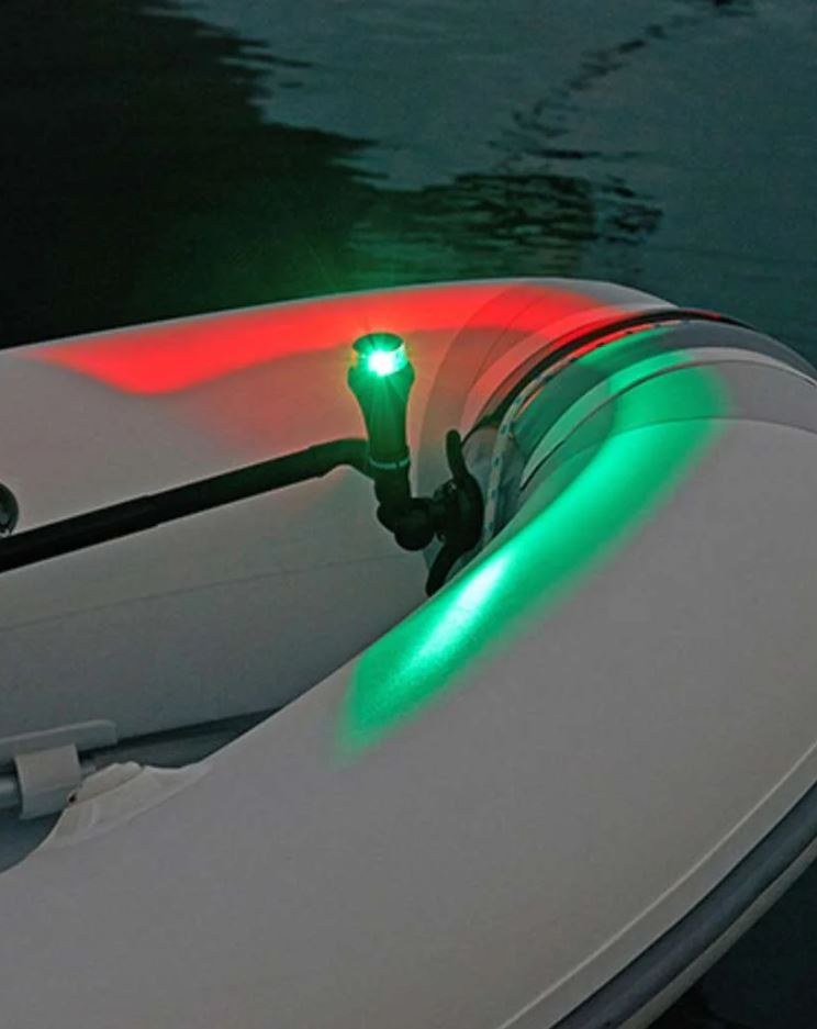 Railblaza Navigation Light, Navipack, White LED Light and Red/ Green LED Light, High/ Medium/ Blinking Operating Mode, Conical Shape – 04-4092-11