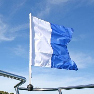 Railblaza Flagpole, 31-1/2 Inch Height, Fixed Height, Anodized Aluminum Pole/ Fiberglass Reinforced Nylon Plastic Base, Holds 1 Flag – 05-0063-01