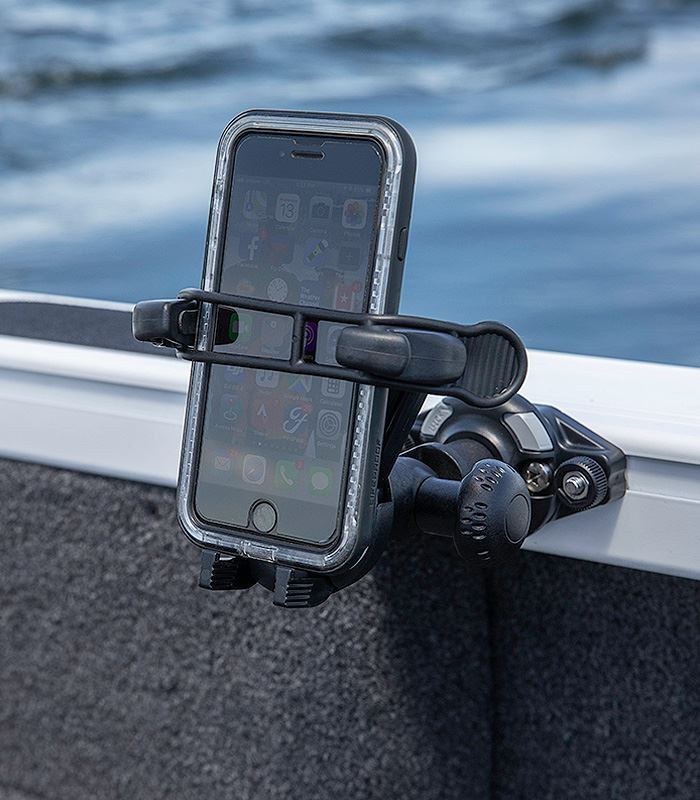 Railblaza Cell Phone Mount, Mobi, Fits Smartphone/ GPS Device/ VHF Radio/ Handheld Device, Fully Adjustable with R-Lock System, Black – 08-0116-11