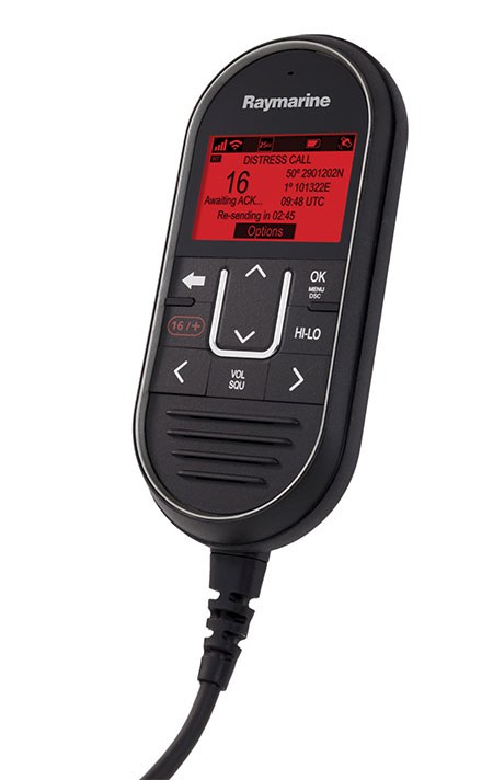 Raymarine VHF Radio Handset, Raymic, Use to Control RAY60/ RAY70 VHF Radios, Lcd Display with High Contrast – A80289