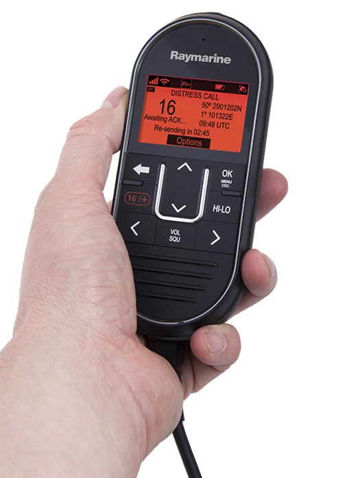 Raymarine VHF Radio Handset, Raymic, Use to Control RAY60/ RAY70 VHF Radios, Lcd Display with High Contrast – A80289