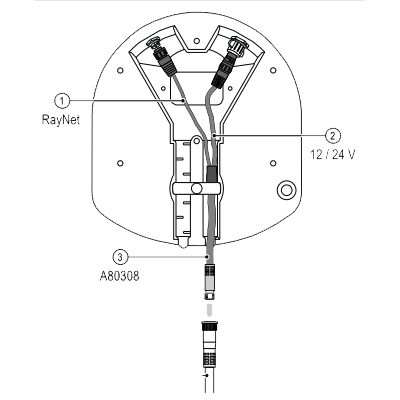 Raymarine Radar System Cable, For Use with Quantum ™ Radar Antenna, Y-Adapter – A80308