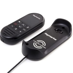 Raymarine VHF Radio Handset, Raymic, Use to Control RAY73 VHF Radios, Lcd Display, Lithium Ion Rechargeable Battery, Waterproof, Black – A80544
