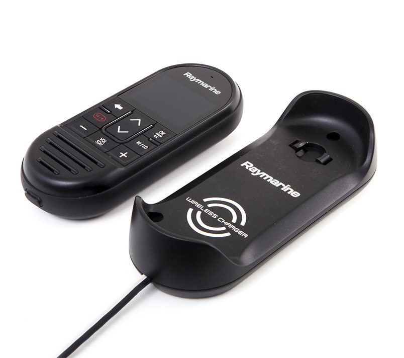 Raymarine VHF Radio Handset, Raymic, Use to Control RAY73 VHF Radios, Lcd Display, Lithium Ion Rechargeable Battery, Waterproof, Black – A80544