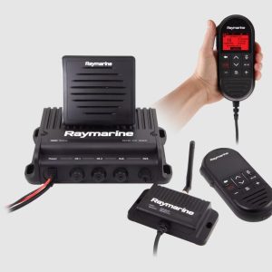 Raymarine VHF Radio, RAY90, Fixed Mount, Us, International and Canadian Channels, 25 Watt, 72 Weather Channels with Alert – E70492