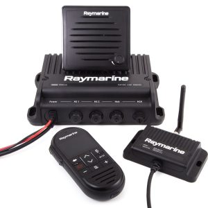 Raymarine VHF Radio, RAY91, Fixed Mount, Us, International and Canadian Channels, 25 Watt, 72 Weather Channels with Alert – E70493