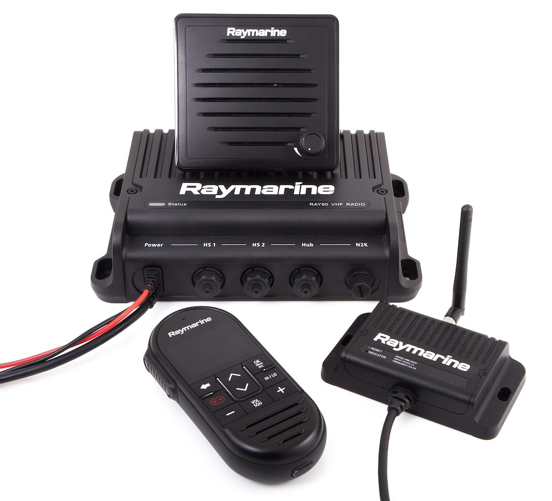 Raymarine VHF Radio, RAY91, Fixed Mount, Us, International and Canadian Channels, 25 Watt, 72 Weather Channels with Alert – E70493