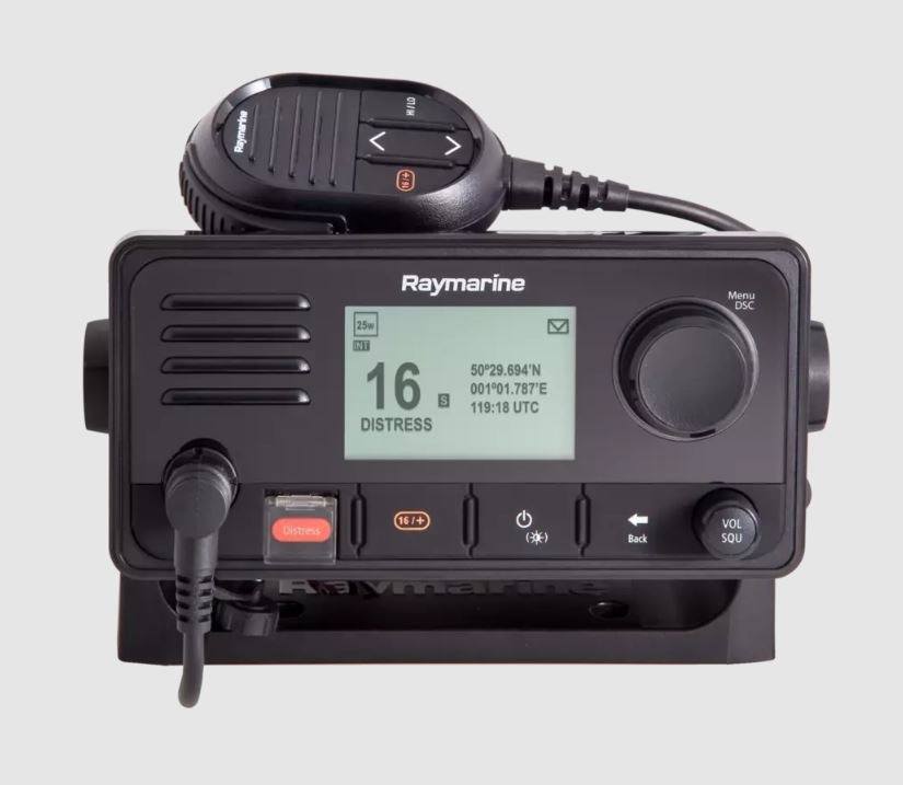 Raymarine VHF Radio, RAY63, Fixed Mount, Us, International and Canadian Channels, 25 Watt, 72 Weather Channels with Alert – E70516