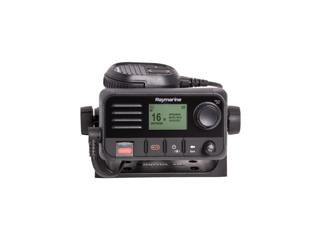Raymarine VHF Radio, RAY53, Fixed Mount, Us, International and Canadian Channels, 25 Watt, 72 Weather Channels with Alert – E70524