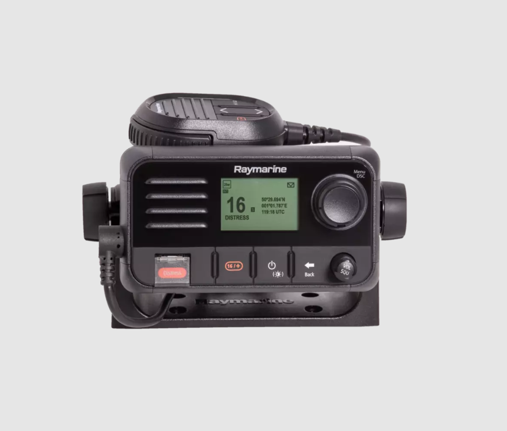 Raymarine VHF Radio, RAY53, Fixed Mount, Us, International and Canadian Channels, 25 Watt, 72 Weather Channels with Alert – E70524