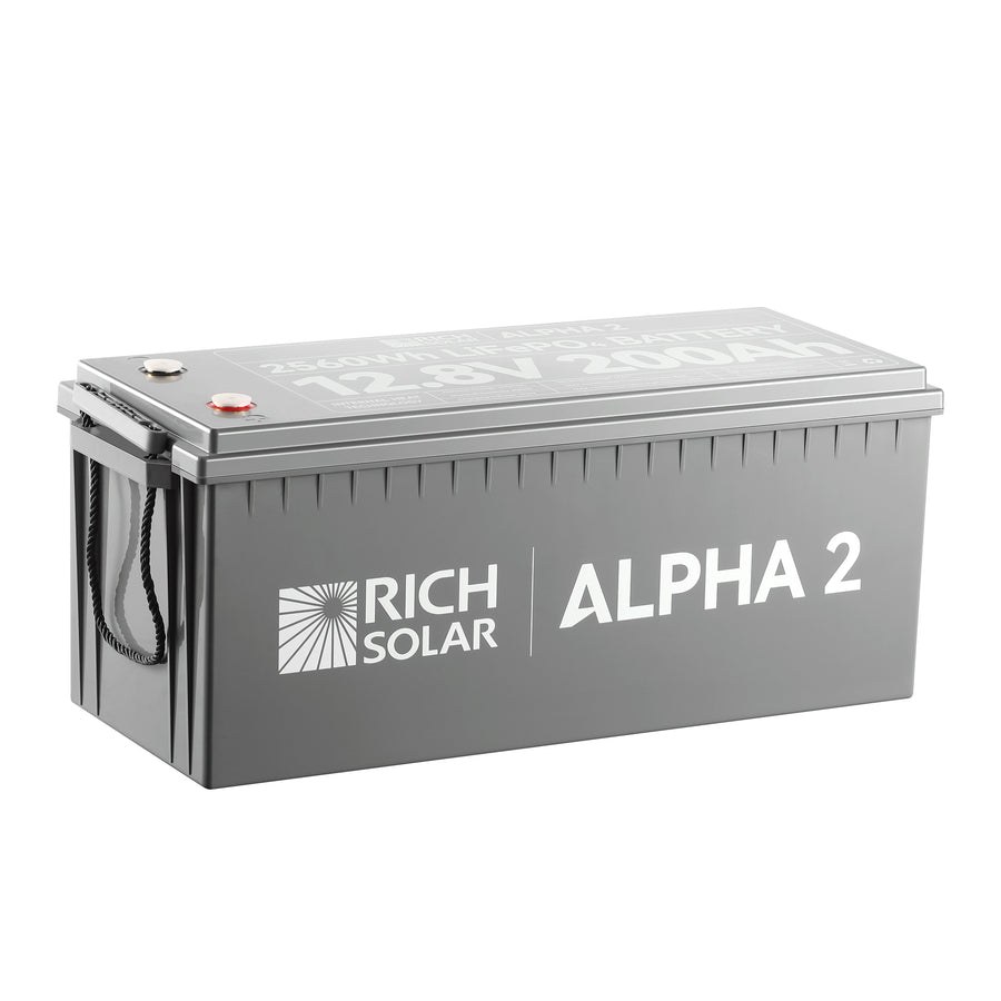 Rich Solar Battery, Alpha™ 2, Group 31, 12.8 Volt Nominal Voltage, M8 Threaded Stud Top Terminal, Lithium Iron Phosphate Style (LiFePO4) – RS-B122S