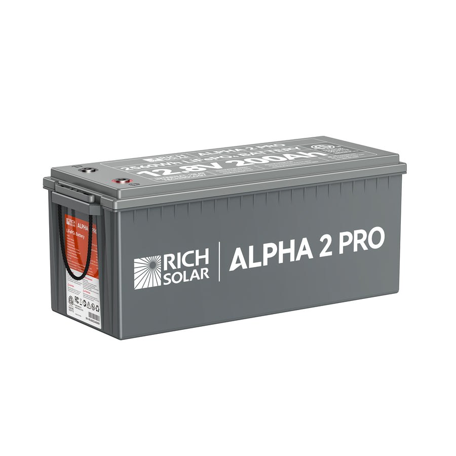 Rich Solar Battery, Alpha™ 2 Pro, Group 31, 12.8 Volt Nominal Voltage, M8 Threaded Stud Top Terminal – RS-B122SP