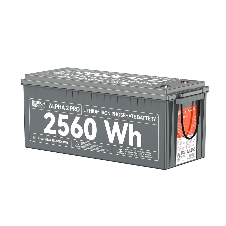 Rich Solar Battery, Alpha™ 2 Pro, Group 31, 12.8 Volt Nominal Voltage, M8 Threaded Stud Top Terminal – RS-B122SP
