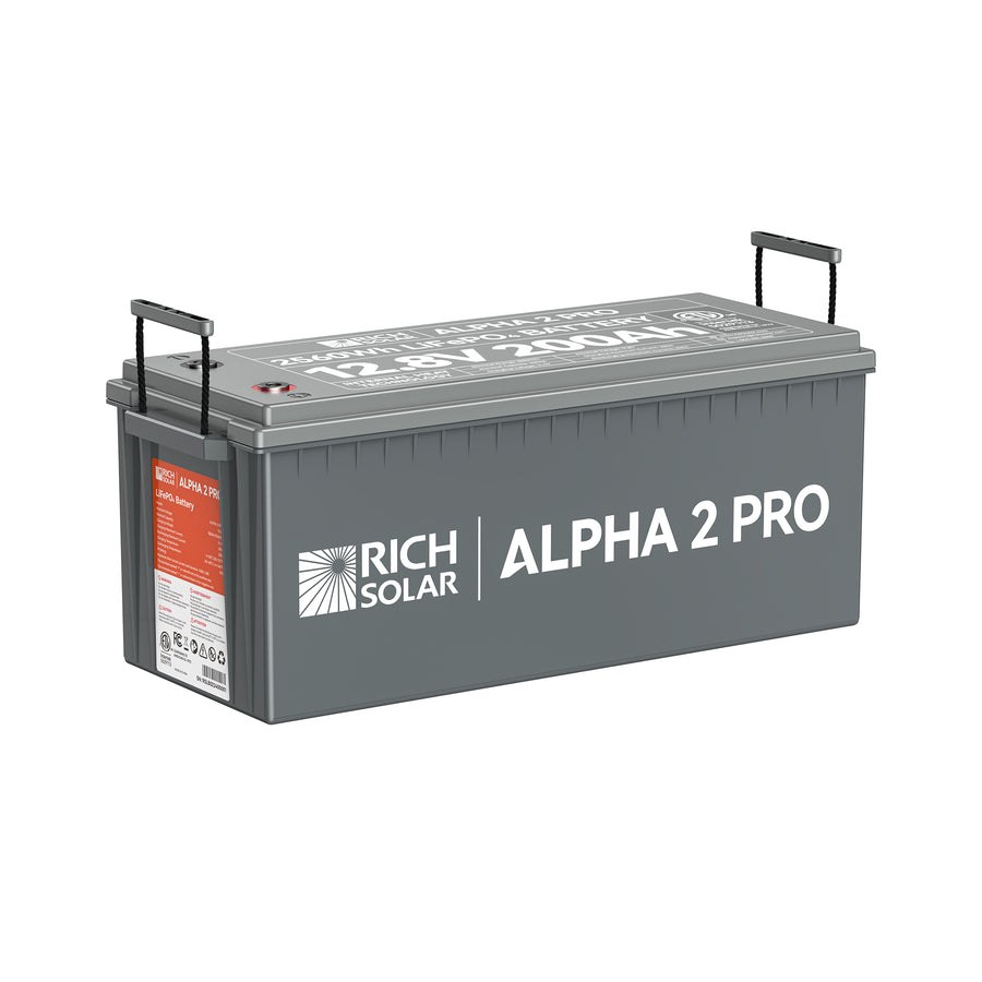 Rich Solar Battery, Alpha™ 2 Pro, Group 31, 12.8 Volt Nominal Voltage, M8 Threaded Stud Top Terminal – RS-B122SP