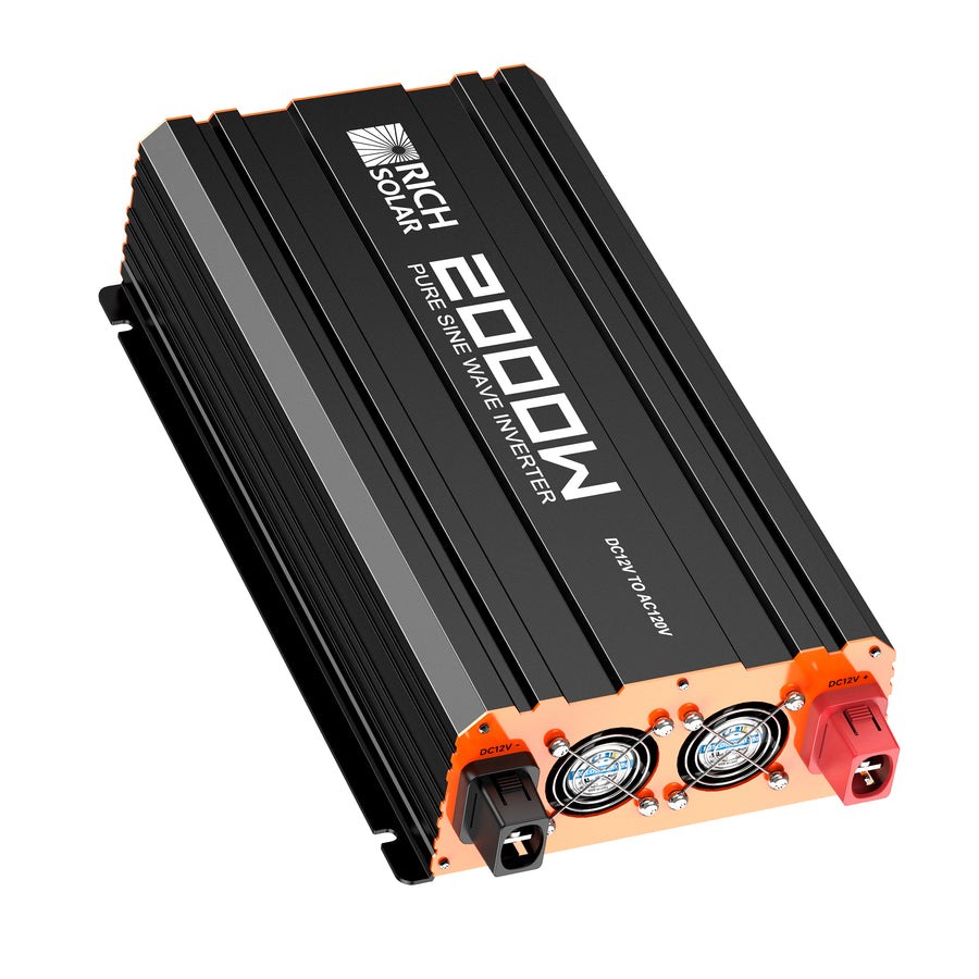 Rich Solar Power Inverter, Nova™ Pure 2K, Inverts 12 Volt DC to 120 Volt AC, Pure Sine Wave Inverter – RS-V2P12