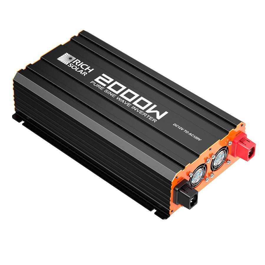 Rich Solar Power Inverter, Nova™ Pure 2K, Inverts 12 Volt DC to 120 Volt AC, Pure Sine Wave Inverter – RS-V2P12
