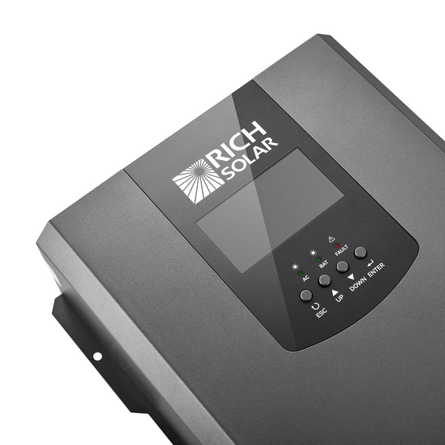 Rich Solar Power Inverter, Nova™ 2K12, Inverts 12 Volt DC to 120 Volt AC, Pure Sine Wave Inverter – RS-V2P12TS