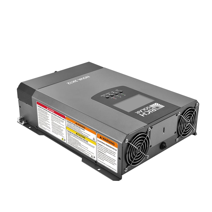 Rich Solar Power Inverter, Nova™ 2K12, Inverts 12 Volt DC to 120 Volt AC, Pure Sine Wave Inverter – RS-V2P12TS