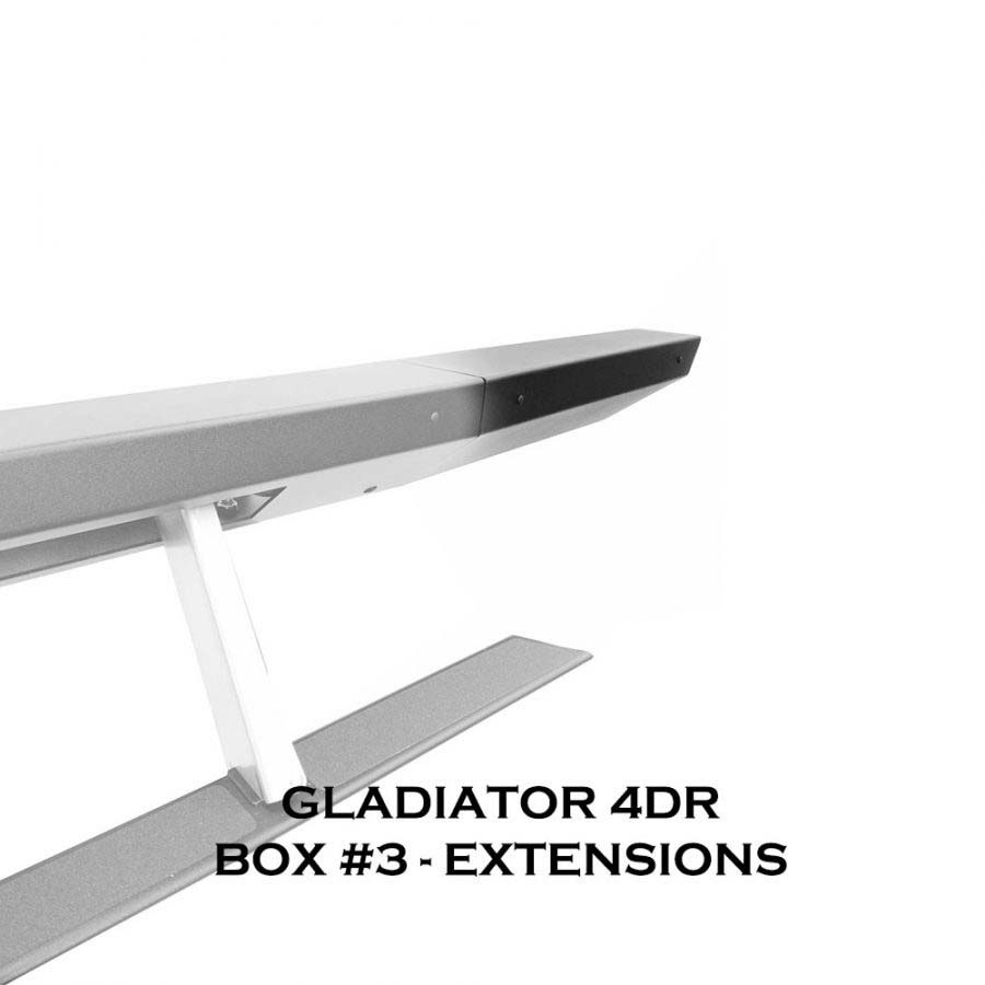 Rock Slide Running Board Component, For 3RD Gen Rock Slide Step Sliders, Rear Extension – BD-SS-300-JT4E