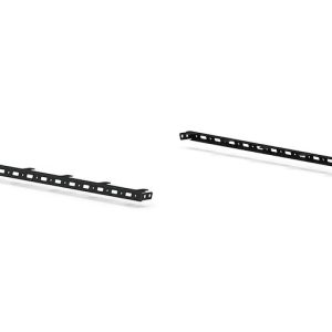 Road Armor Tie Down Track, Treck, Upper Rails, 41-1/2 Inch Length, Powder Coated, Black, Steel, Set of 2 – 500BRS-TLMK-415