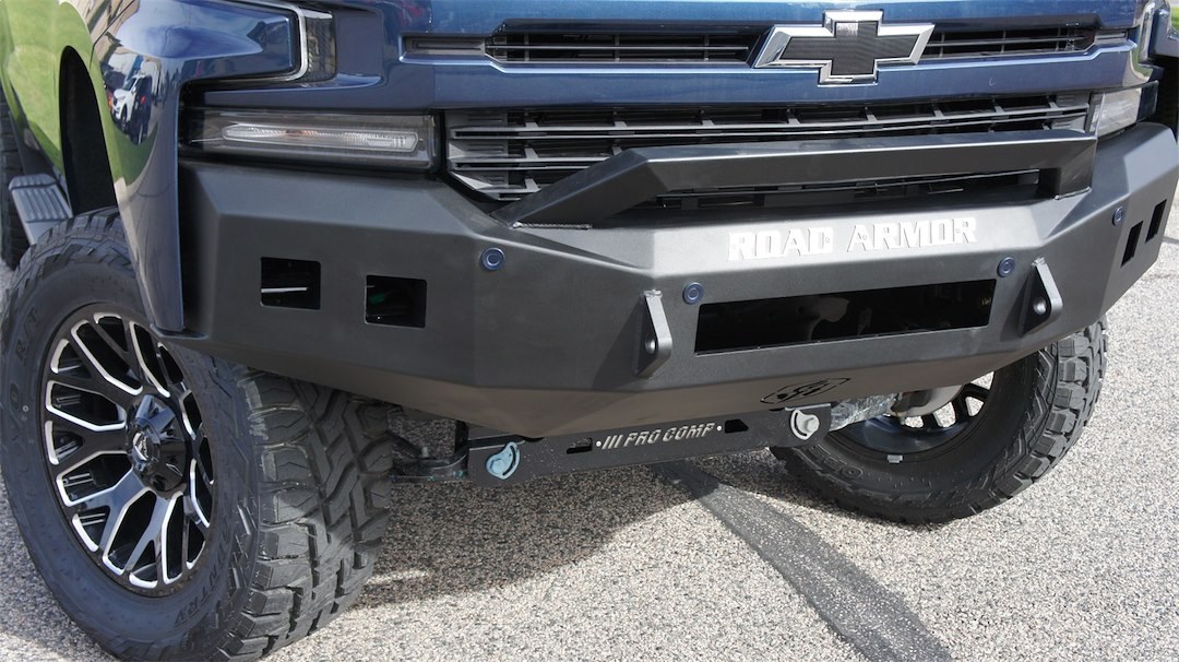 Road Armor Bumper, Stealth Pre-Runner, One Piece Design, Mounting Hardware Included, With Square Pre-Runner Guard, Without Winch Mount – 3191F3B-NW