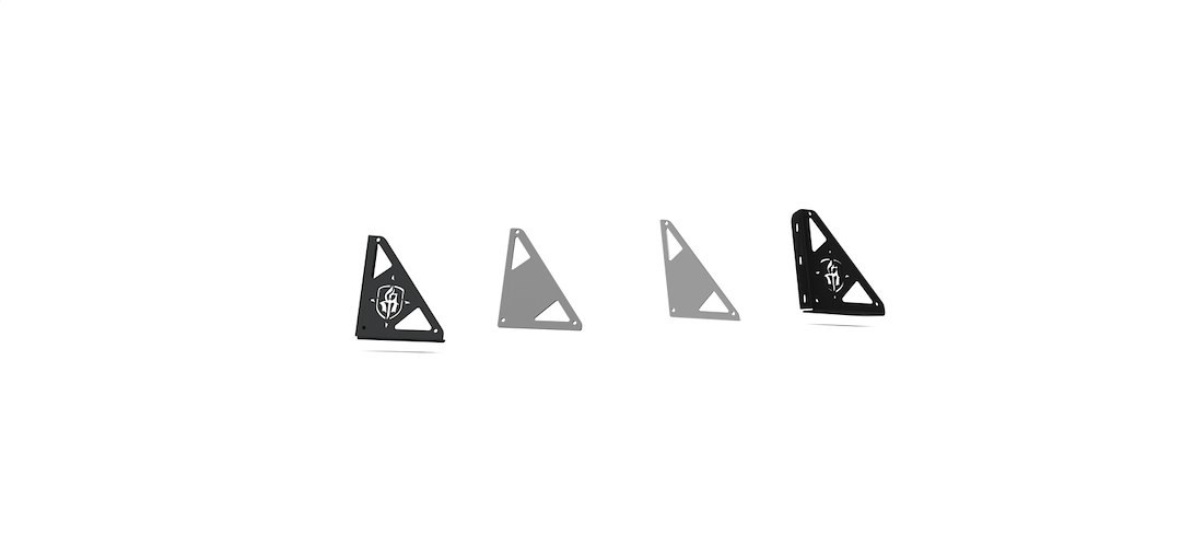 Road Armor Tie Down Strap Hook, Treck, Use with 500BRS52B, Steel, Powder Coated, Black, Set of 2 – 500BRS-RGK