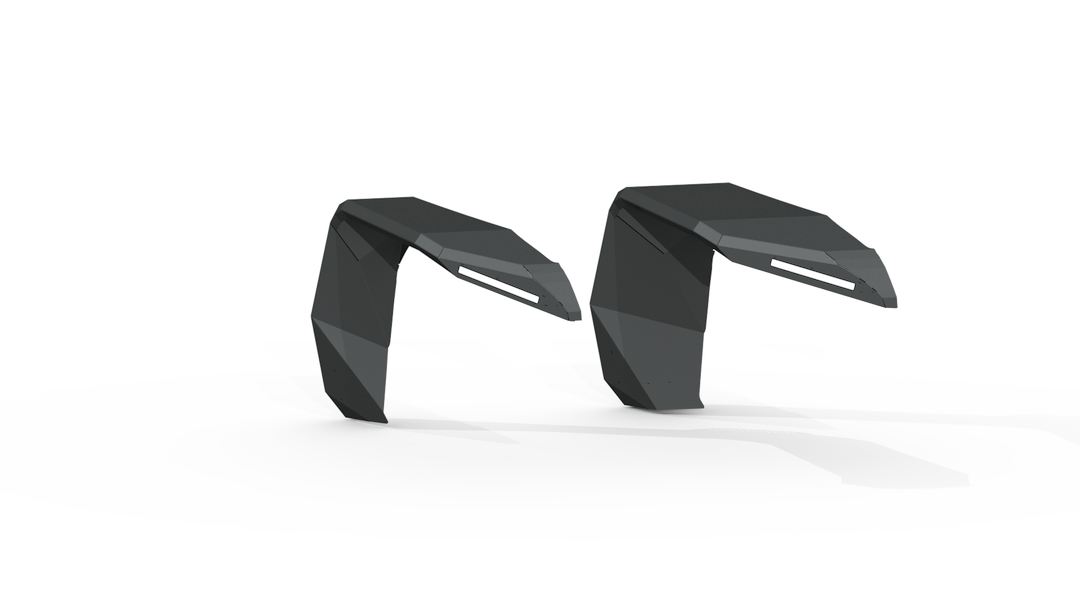 Road Armor Fender Flare, Stealth, Aftermarket, With Switchblade LED Lights, Powder Coated, Texture Black, Steel – 518AFFWB