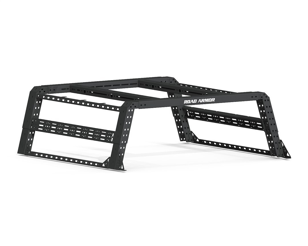 Road Armor Ladder Rack, Treck Overland, 800 Pounds Static Capacity/ 425 Dynamic Capacity, Bed Rail Mount, Adjustable Heights – 520BRS52B-OVLD