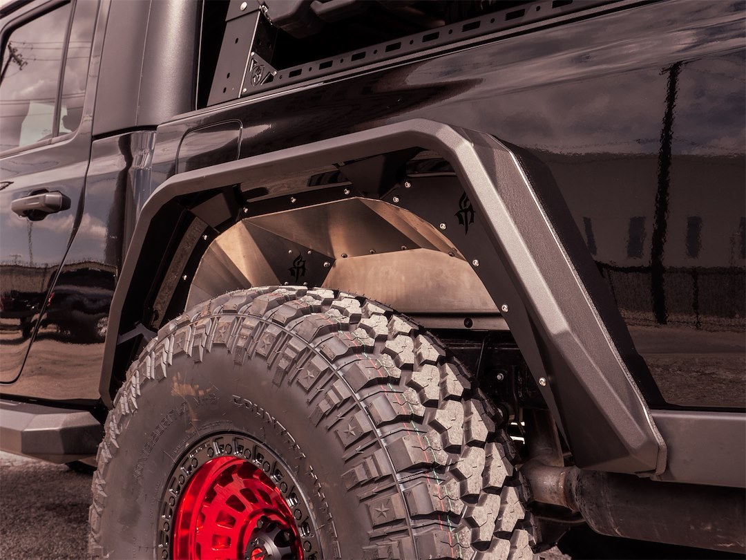 Road Armor Inner Fender, Stealth, Raw, Stainless Steel, Set of 2 – 520LFR0Z