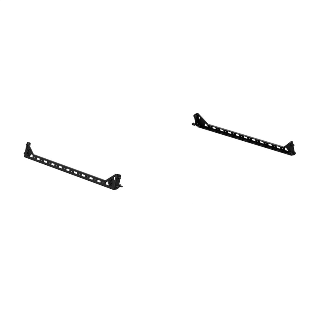 Road Armor Tie Down Track, Treck, 50 Inch Length, Dual Lower, Powder Coated, Black, Steel, Set of 2 – 550BRS-SMK-485