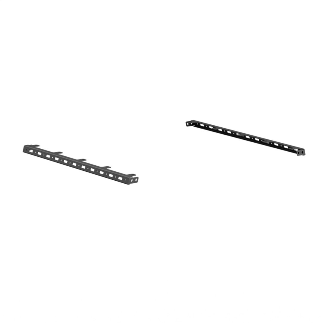 Road Armor Tie Down Track, Treck, 50 Inch Length, Dual Upper, Powder Coated, Black, Steel, Set of 2 – 550BRS-TLMK-485