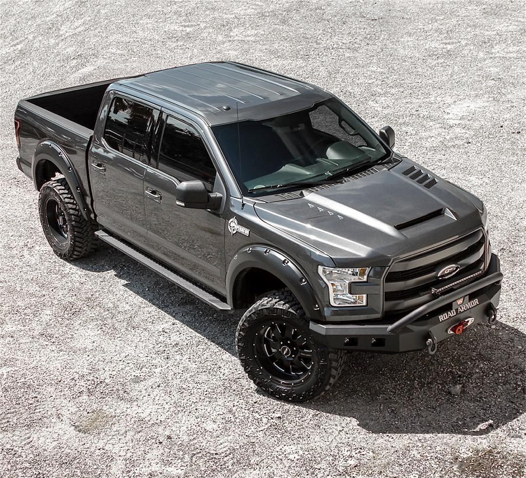 Road Armor Bumper, Stealth Pre-Runner, One Piece Design, Mounting Hardware Included, With Pre-Runner Guard, With Winch Mount – 615R4B