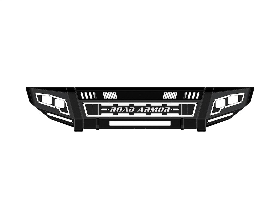 Road Armor Bumper, Identity, Multi-Piece Kit, Mounting Hardware Included, With Shackles, Wide End Pods, Light Pod X3 Cube – 6172DF-B0-P2-MR-BH-B