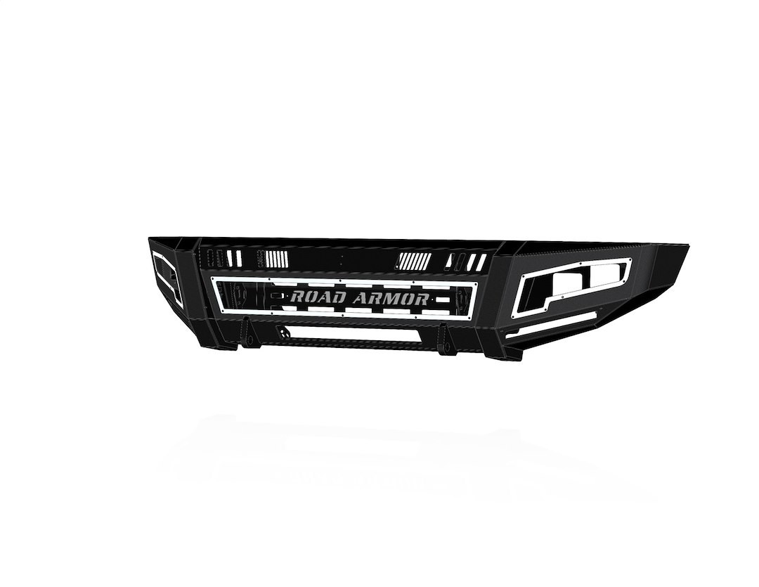 Road Armor Bumper, Identity, Multi-Piece Kit, Mounting Hardware Included, With Shackles, Wide End Pods, Light Pod X3 Cube – 6172DF-B0-P2-MR-BH-B