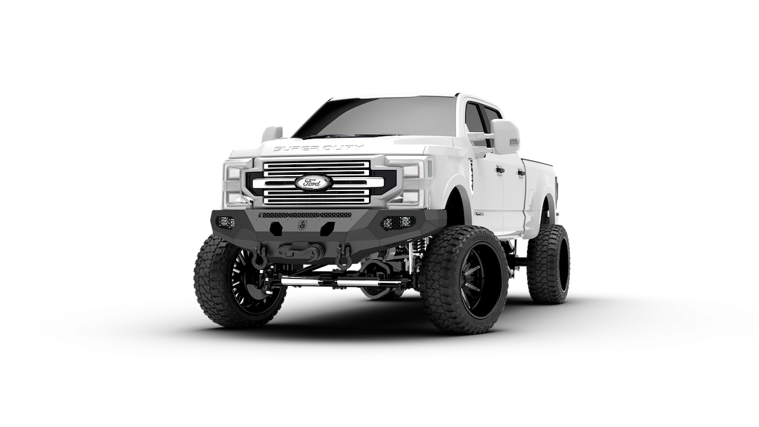 Road Armor Bumper, Evolution Series, One Piece Design, Mounting Hardware Included, Without Grille Guard, With Winch Mount – 6172EF0B