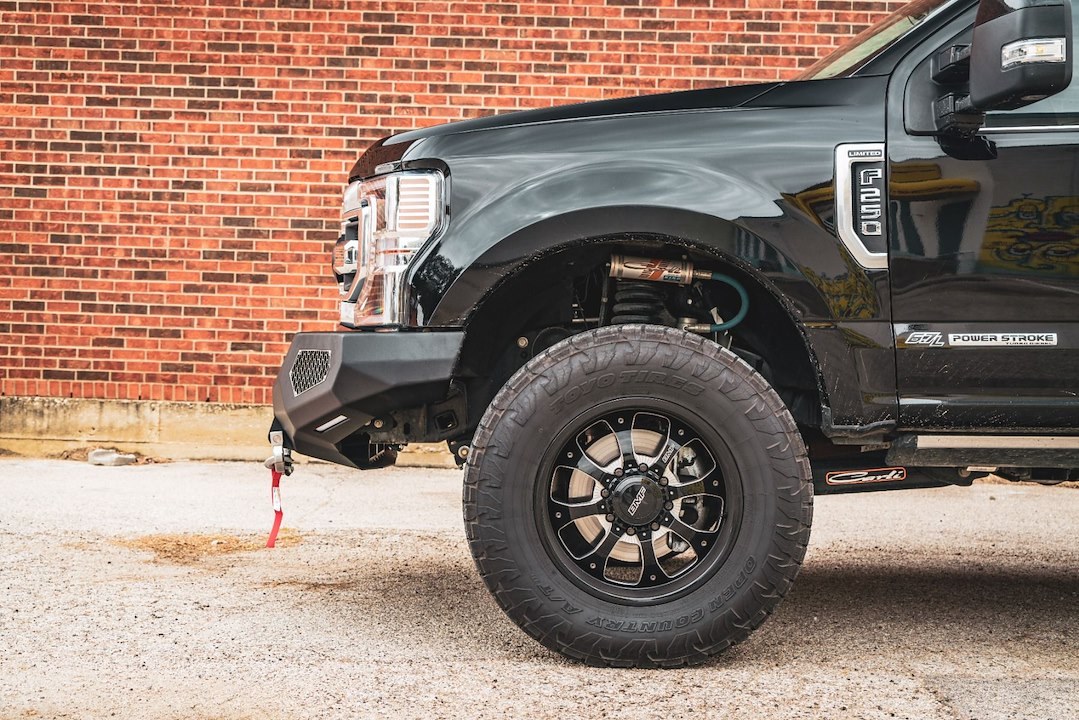Road Armor Bumper, Evolution Series, One Piece Design, Mounting Hardware Included, Without Grille Guard, With Winch Mount – 6172EF0B