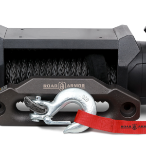Road Armor Winch, Adventurer, Vehicle Mounted, 12 Volt Electric, Non-Intergrated, 12000 Pound Line Pull Capacity, Wired Remote – RA10801075