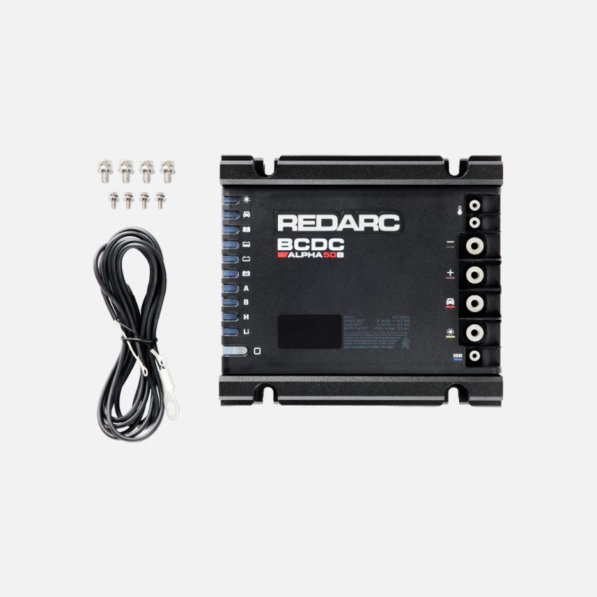 Redarc Battery Charger, Alpha50, For 12 Volt Vehicle Systems, Charges from Solar and Alternator – BCDC12050B